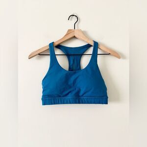 Lululemon Invigorate Sports Bra with Mesh Detail in Whirlpool Teal - Size 6